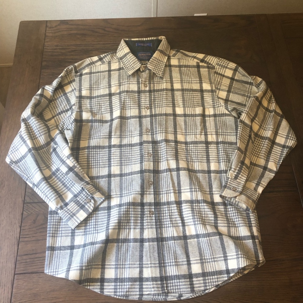 Pendleton - WOOL - Gray Plaid Men's Shirt!